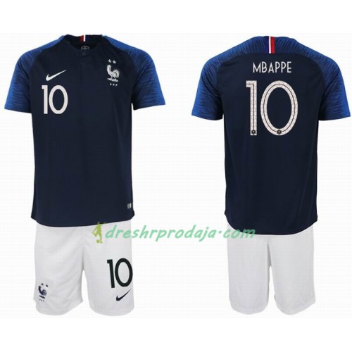 Nogometni Dresovi Francuska MBAPPE 10 2 star Dječji Domaći Svjetsko prvenstvo 2018 - Kratkih Rukava Nogometni Dresovi Francuska MBAPPE 10 2 star Dječji Domaći Svjetsko prvenstvo 2018 - Kratkih Rukava